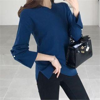 Faux-pearl Detail Cashmere Blend Sweater
