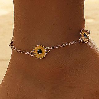 Sunflower Alloy Anklet