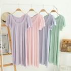 Plain Short-sleeve Nightdress