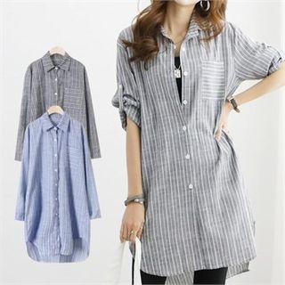 Loose-fit Long Stripe Shirt
