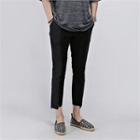 Elastic-waisted Color-block Dress Pants