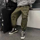 Tie-hem Multi-pocket Jogger Pants