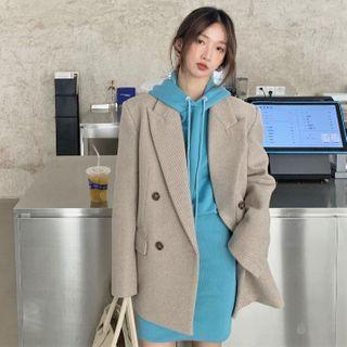 Set : Hooded Sweatshirt Skirt + Blazer
