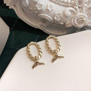 Whale Tail Dangle Earring 1 Pair - Silver Needle - As Shown In Figure - One Size