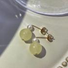 Faux Crystal Bead Faux Pearl Dangle Earring 1 Pair - Faux Crystal Bead Faux Pearl Dangle Earring - Gold - One Size