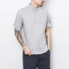 3/4 Sleeve Linen Cotton Shirt