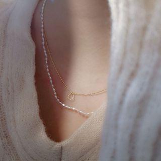 Pearl Alloy Layered Necklace