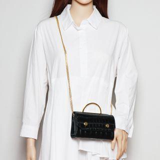 Croc Grain Waist Bag