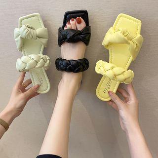 Braided Faux Leather Sandals
