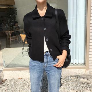 Belted-sleeve Hidden-button Jacket One Size