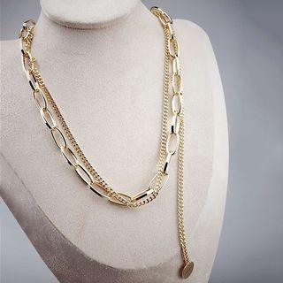 Layered Chunky Necklace As Shown In Figure - One Size