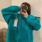 Label Embroidered Hoodie