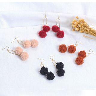 Shearling Ball Dangle Earring