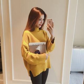 Angora Wool Blend Turtleneck Sweater