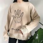 Hand Embroidered Pullover As Shown In Figure - One Size
