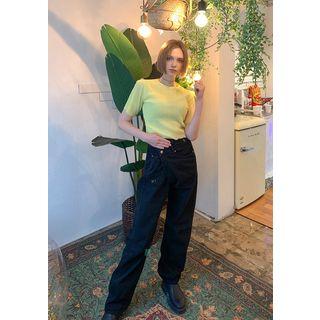 Adan Crew-neck Pleated Top