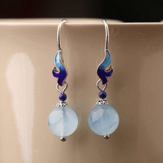 Geometry Drop Earring Blue - One Size
