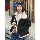Zip-up Faux-sheering Jacket