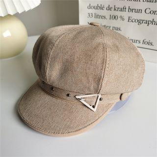 Belt Faux Leather Newsboy Cap