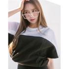 Mesh-panel Two-tone Sports T-shirt