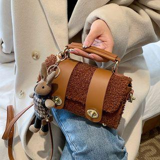 Fleece Boston Crossbody Bag / Bag Charm / Set