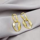 Irregular Alloy Hoop Dangle Earring 1 Pair - E1657 - 3 - Gold - One Size