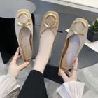 Round Buckled Flats