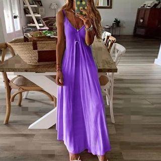 Spaghetti-strap Gradient Midi Sundress