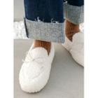 Beribboned Boucl -knit Loafers