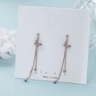 Butterfly Fringe Earring 1 Pair - E125 - Rose Gold - One Size