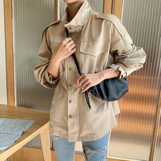 High-neck Drawstring Jacket