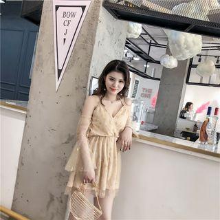 Spaghetti Strap Sheer Panel Playsuit