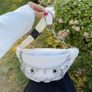 Chain Strap Canvas Sling Bag