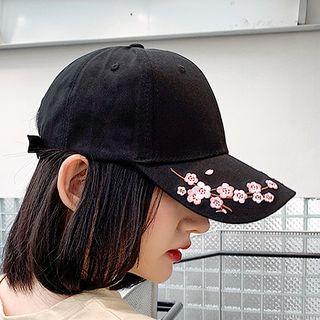 Embroidered Flower Baseball Cap