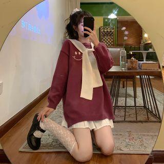 Shawl Smiley Face Knit Top