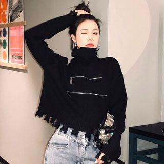 Zip Sweater Black - One Size