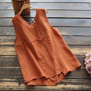 Asymmetric Sleeveless Blouse