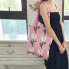Flower Tote Bag Pink - One Size