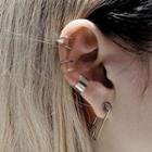 Set Of 3: Alloy Cuff Earring (assorted Designs) Set Of 3 - Silver - One Size