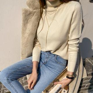 Turtleneck Knit Top (8 Vivid Colors)