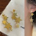 Star Drop Earring 1 Pair - 1563a - Gold - One Size