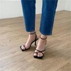 Ankle-strap Spool-heel Sandals