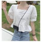 Square Neck Button-up Top