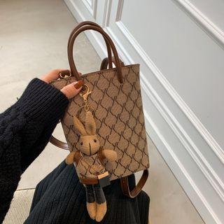 Patterned Bucket Bag / Bag Charm / Set