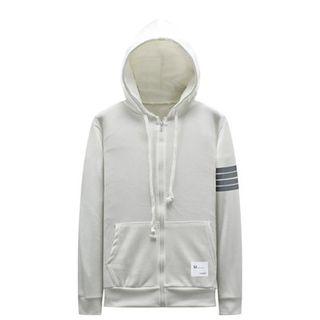 Kangaroo-pocket Contrast-trim Hoodie