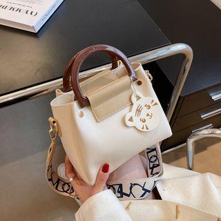 Faux Leather Tiger Crossbody Bag