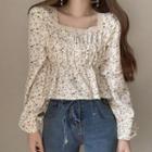 Square Neck Floral Top