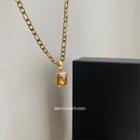 Gemstone Necklace E12 - Necklace - Gold - One Size
