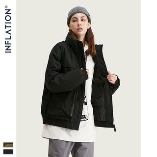 Couple Embroidered Stand-collar Down Coat