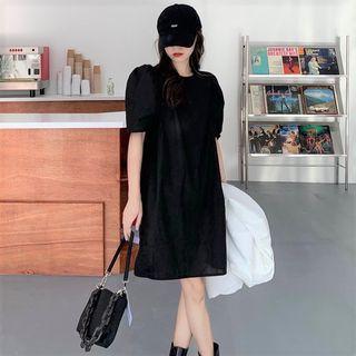 Balloon-sleeve A-line Dress As Shown In Figure - One Size